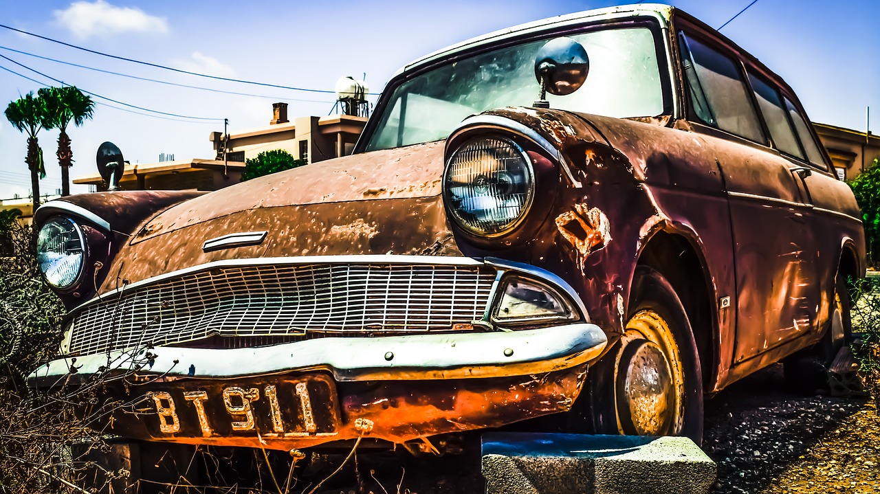 old car rusty vehicle free photo