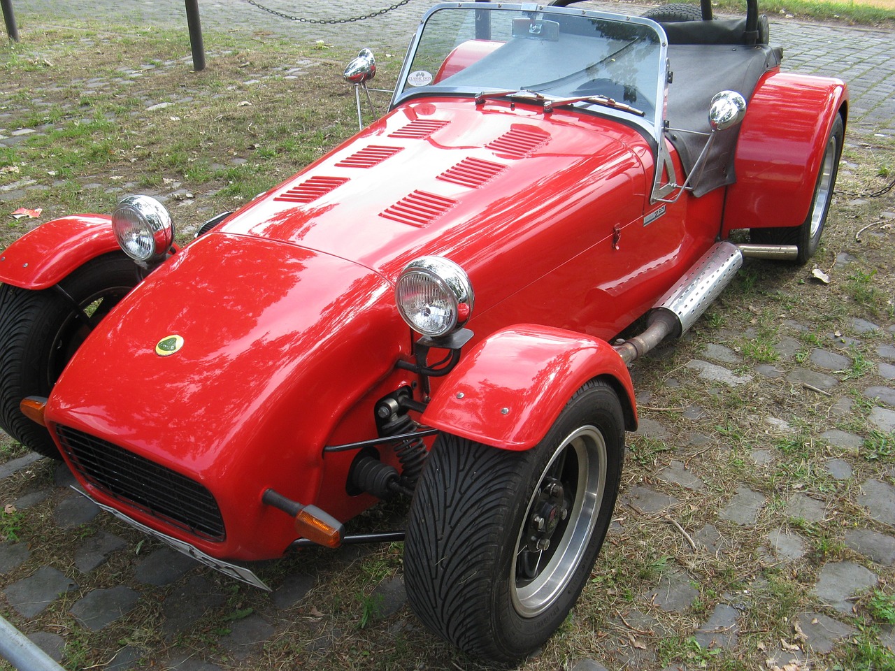 old car auto red free photo