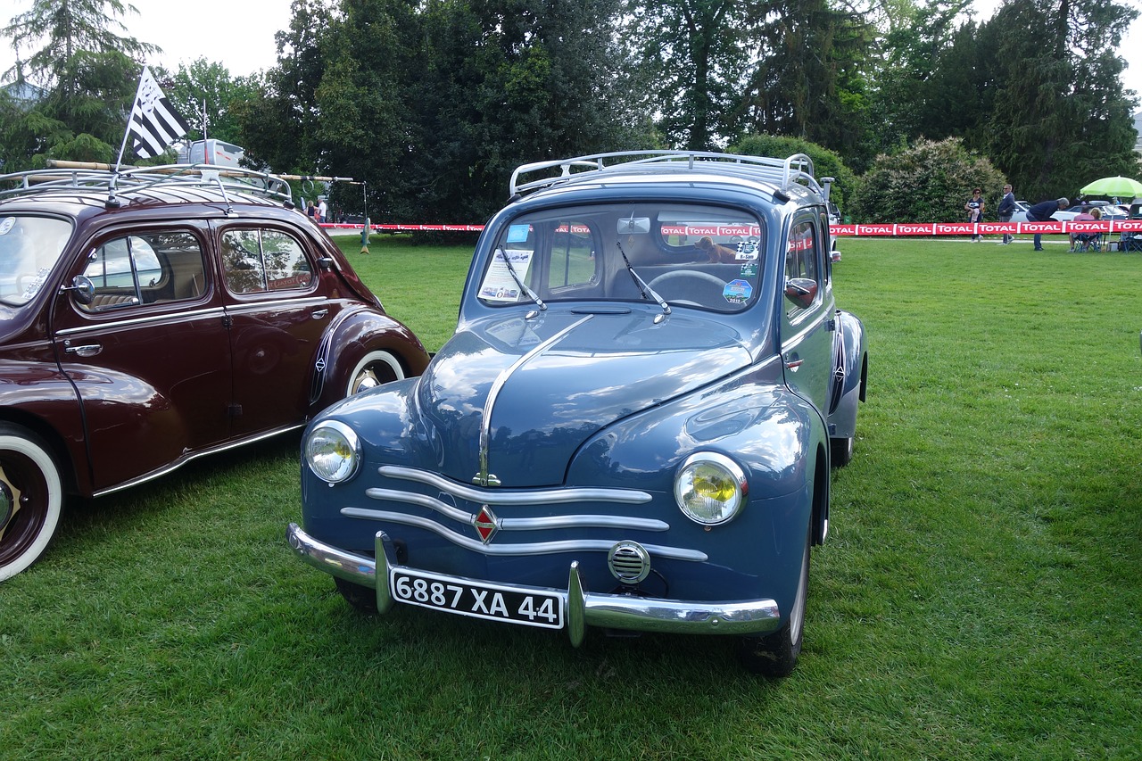 old cars  renault 4cv  pau free photo