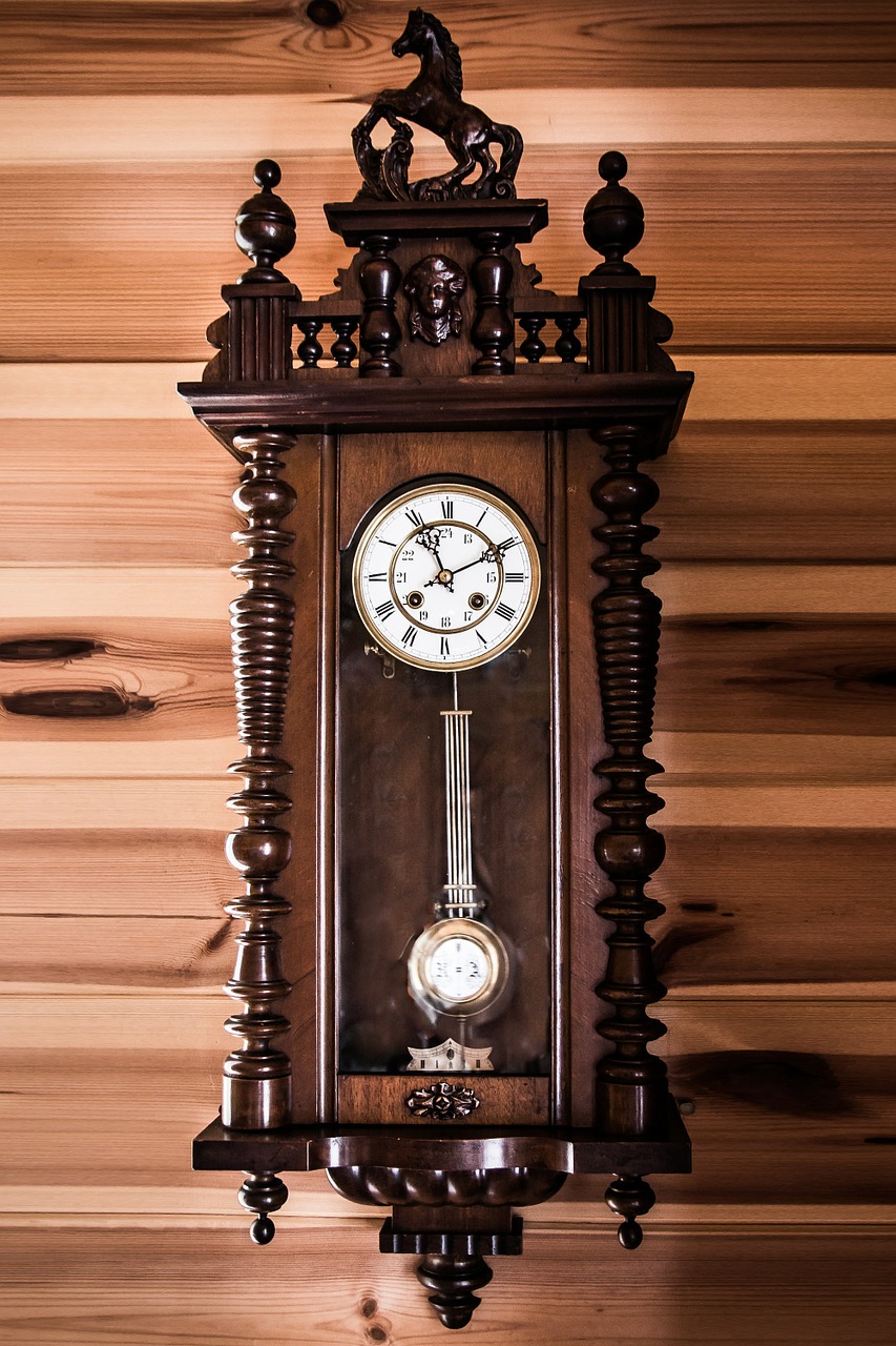 old clock time clock shield free photo