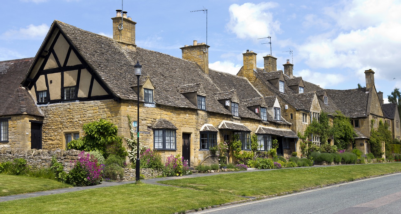 old cottages terraced architecture free photo
