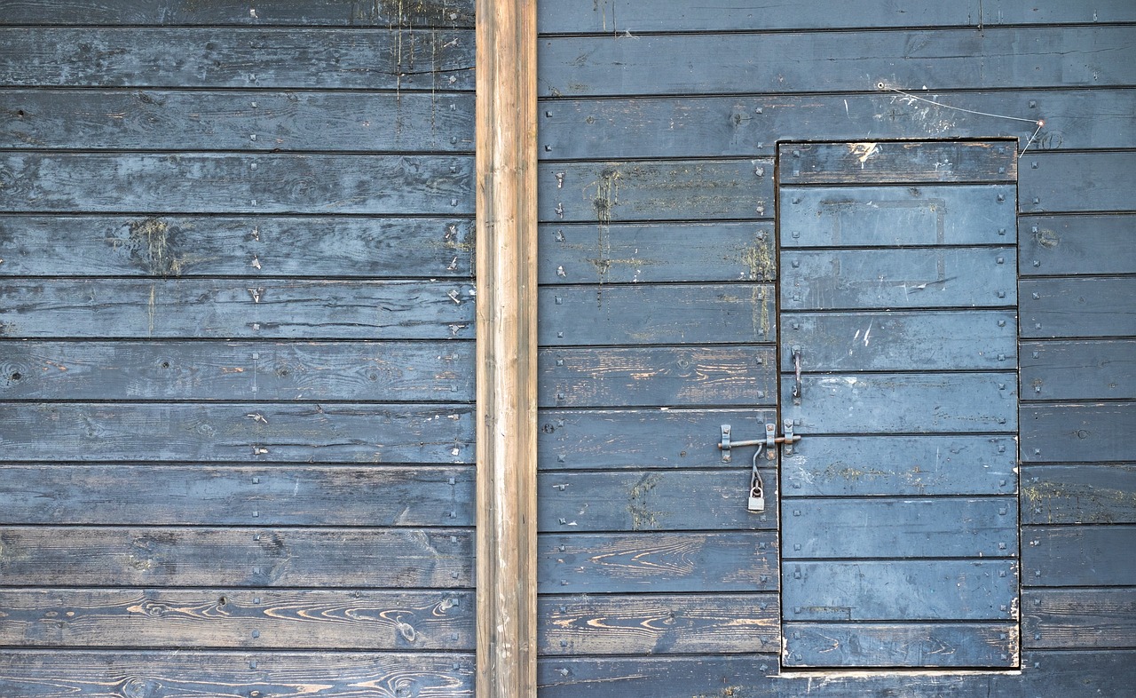 old door tree wooden background free photo