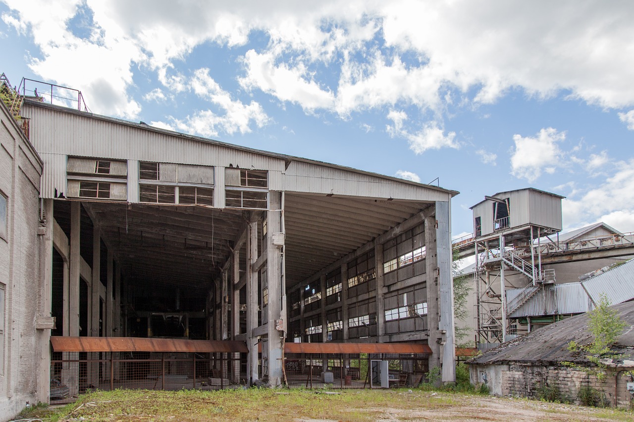 old factory abandoned outdoors free photo