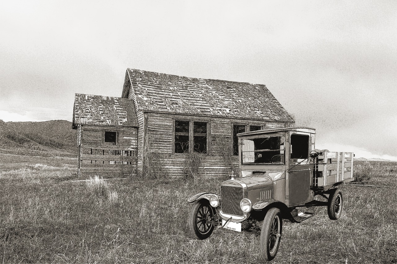old farm house ford t truck free photo