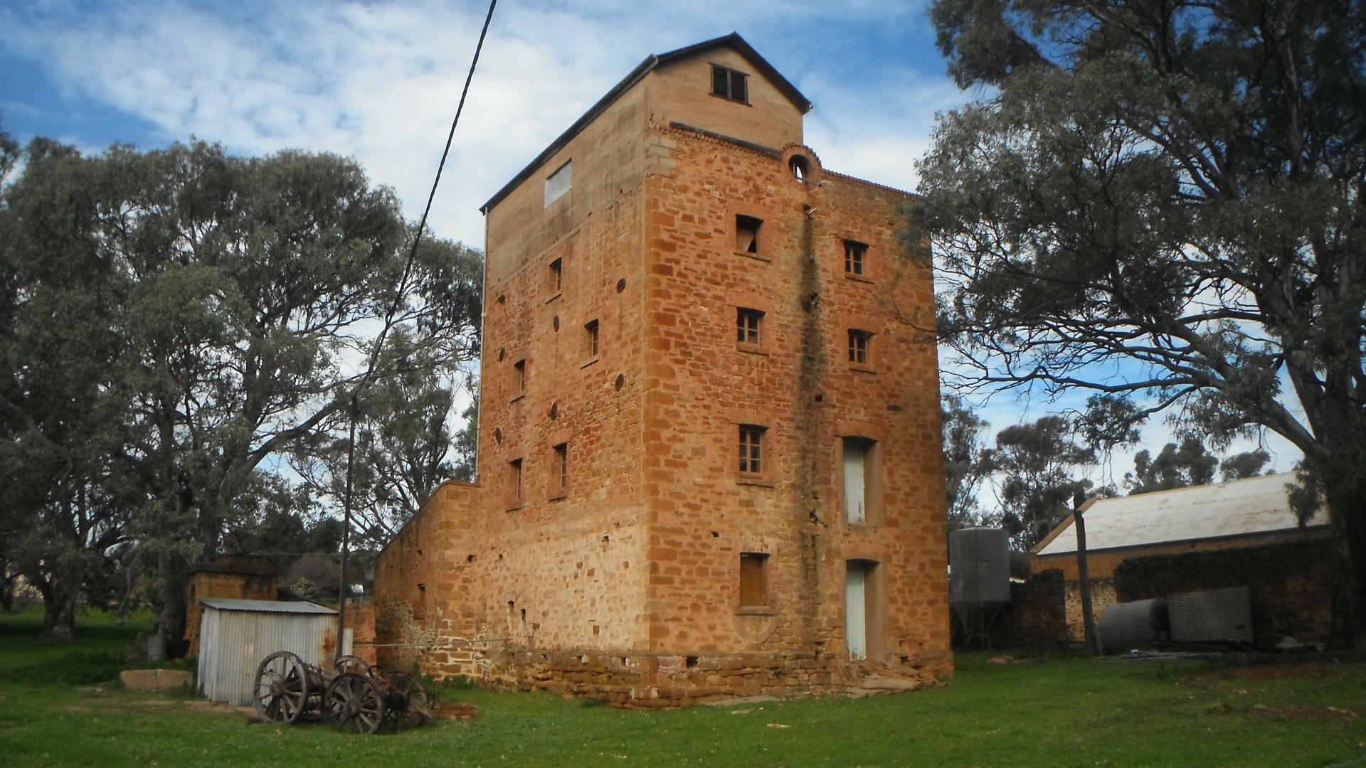 old building tower flour mill free photo