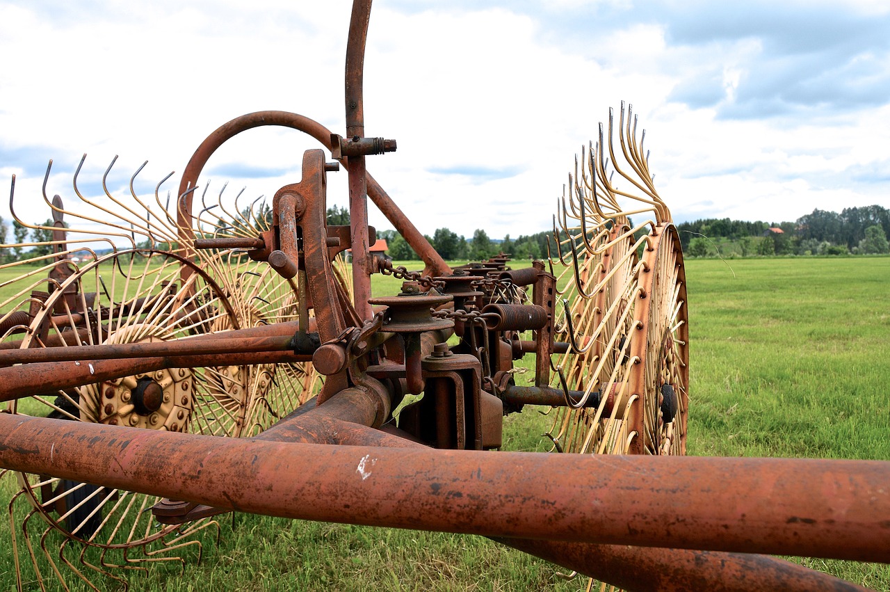 old hay tedders hay tedders agricultural machine free photo