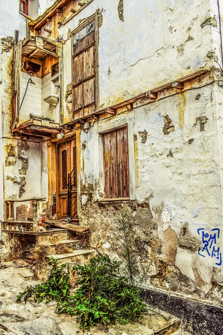 old house damaged weathered free photo