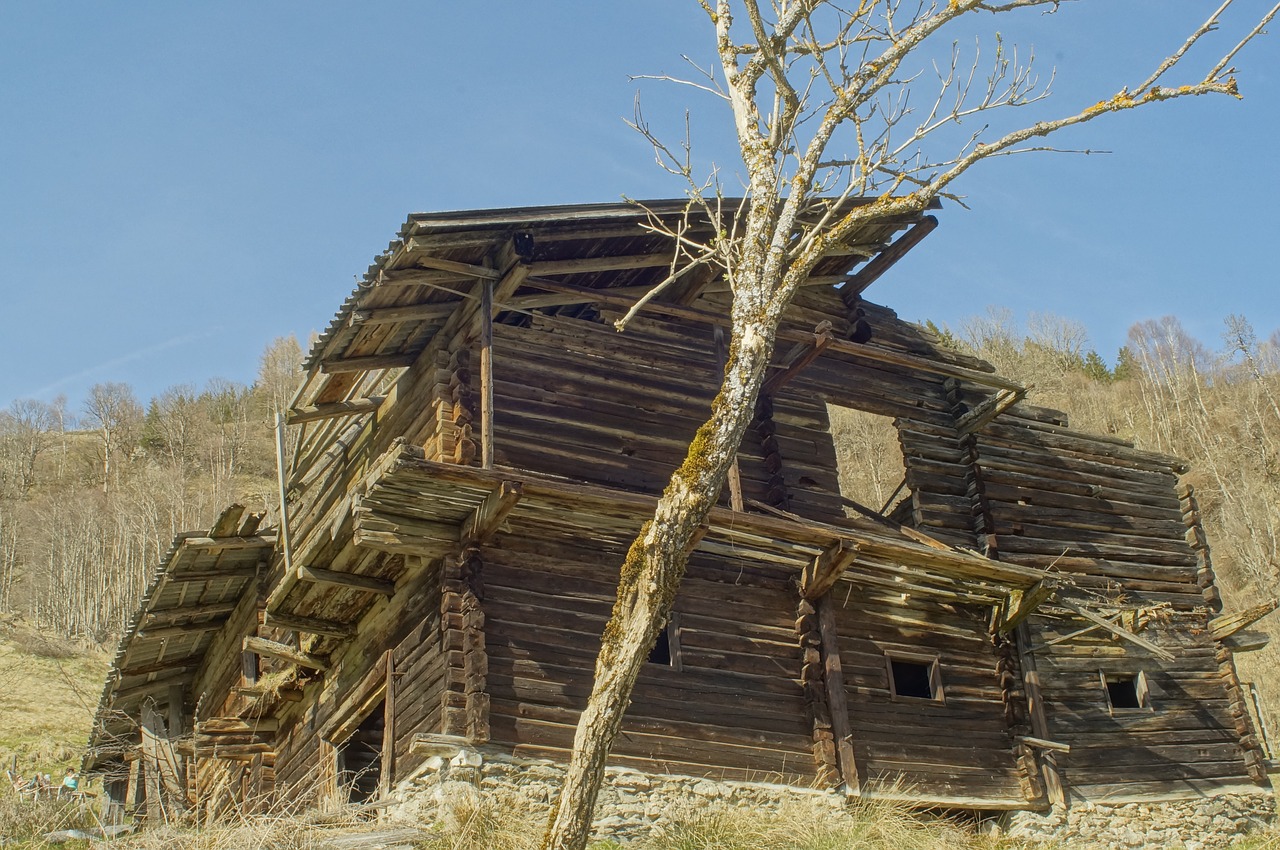 old installe stable ruins old building free photo