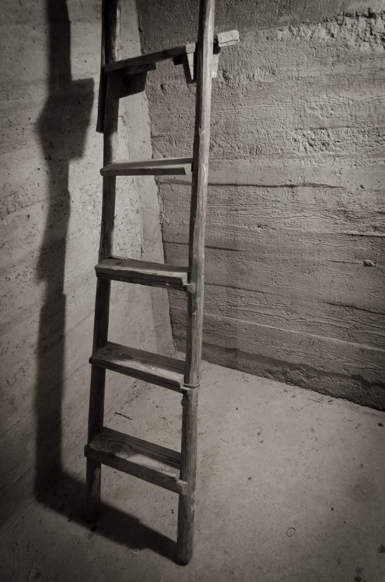 ladders wooden floor free photo