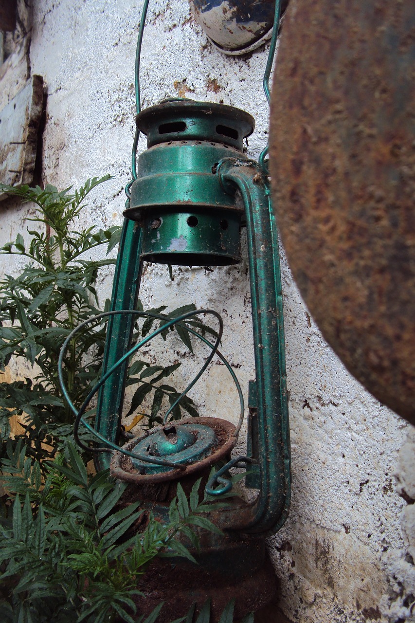 old lantern broken lantern green lantern free photo