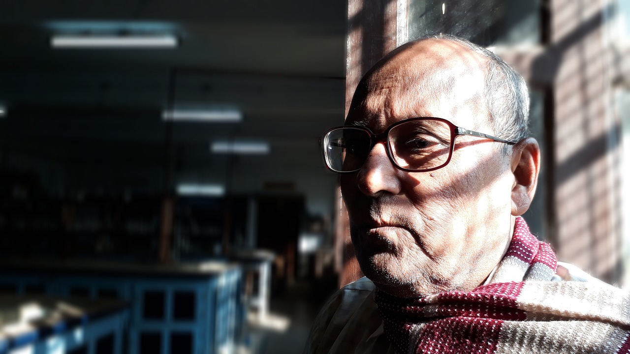 old man wrinkles portrait free photo