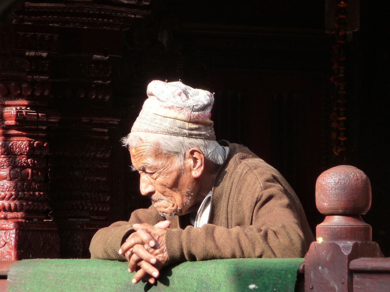 old man nepal kathmandu free photo