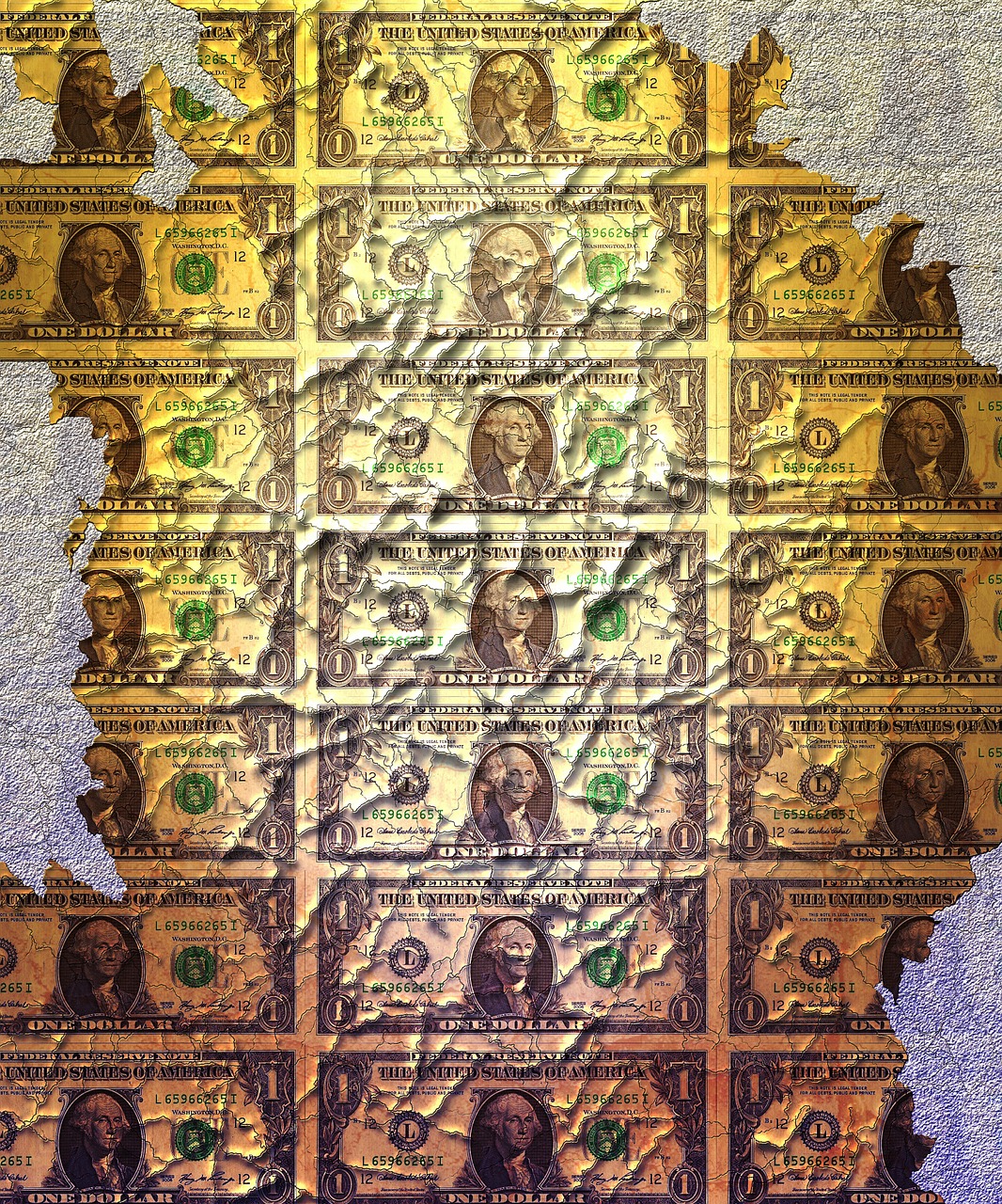 old money torn bills banknote free photo