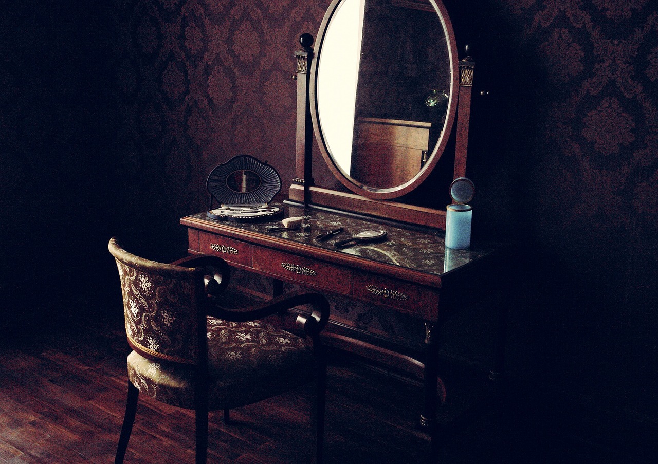 old room mirror interior free photo
