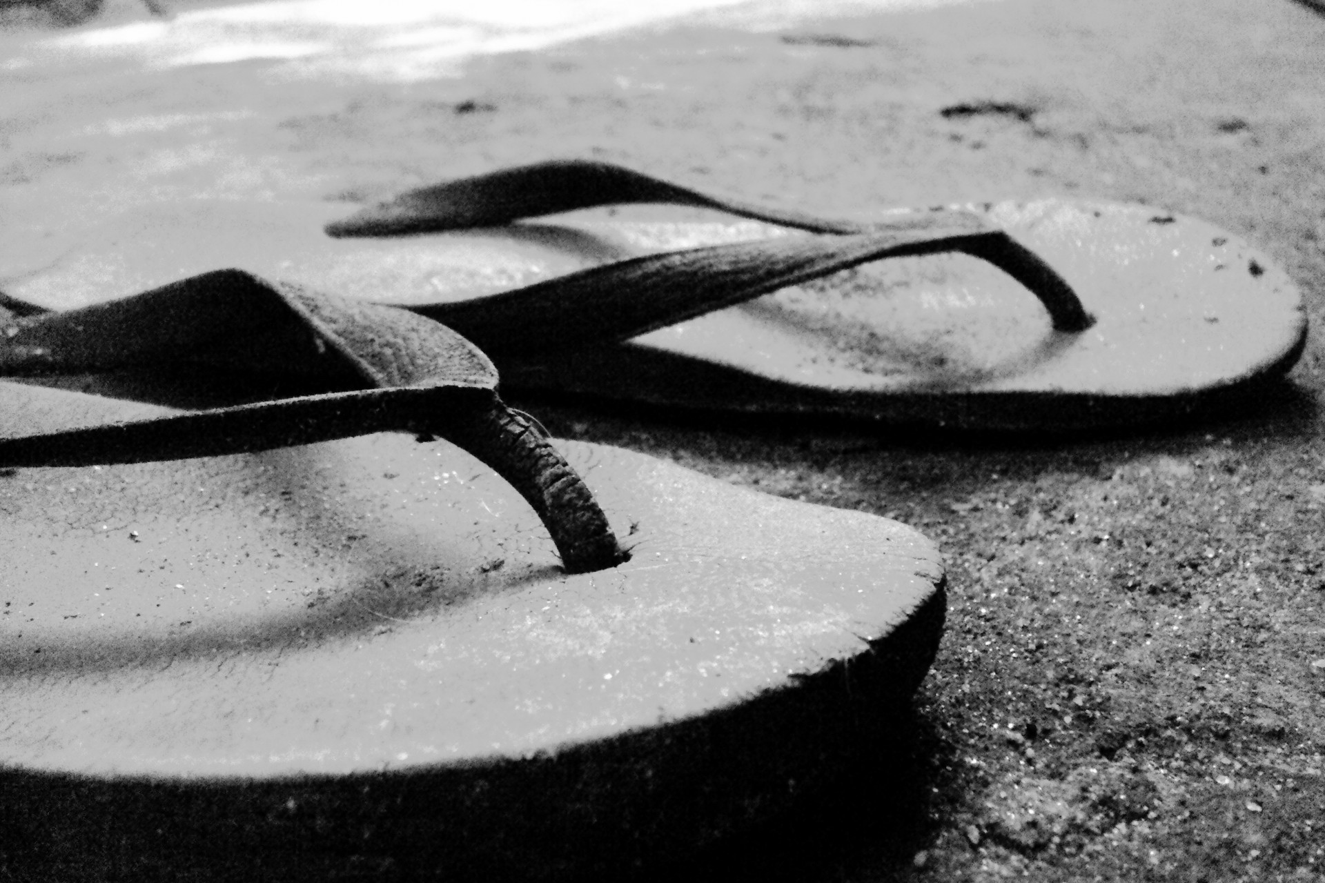 slippers old black white free photo