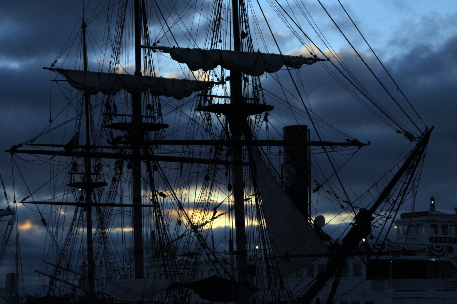 silhouette sailing ship ship free photo