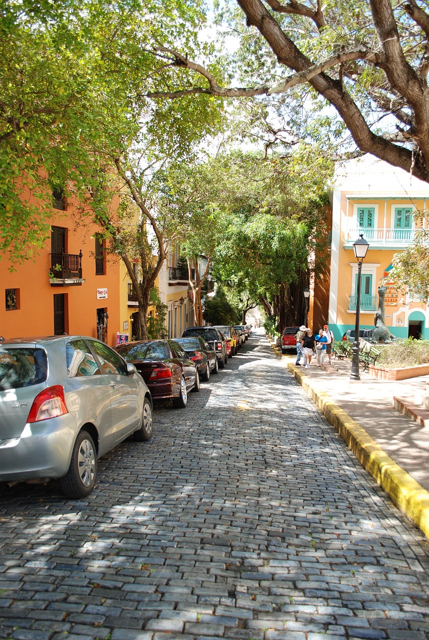 old san juan cobblestone streets puerto rico free photo