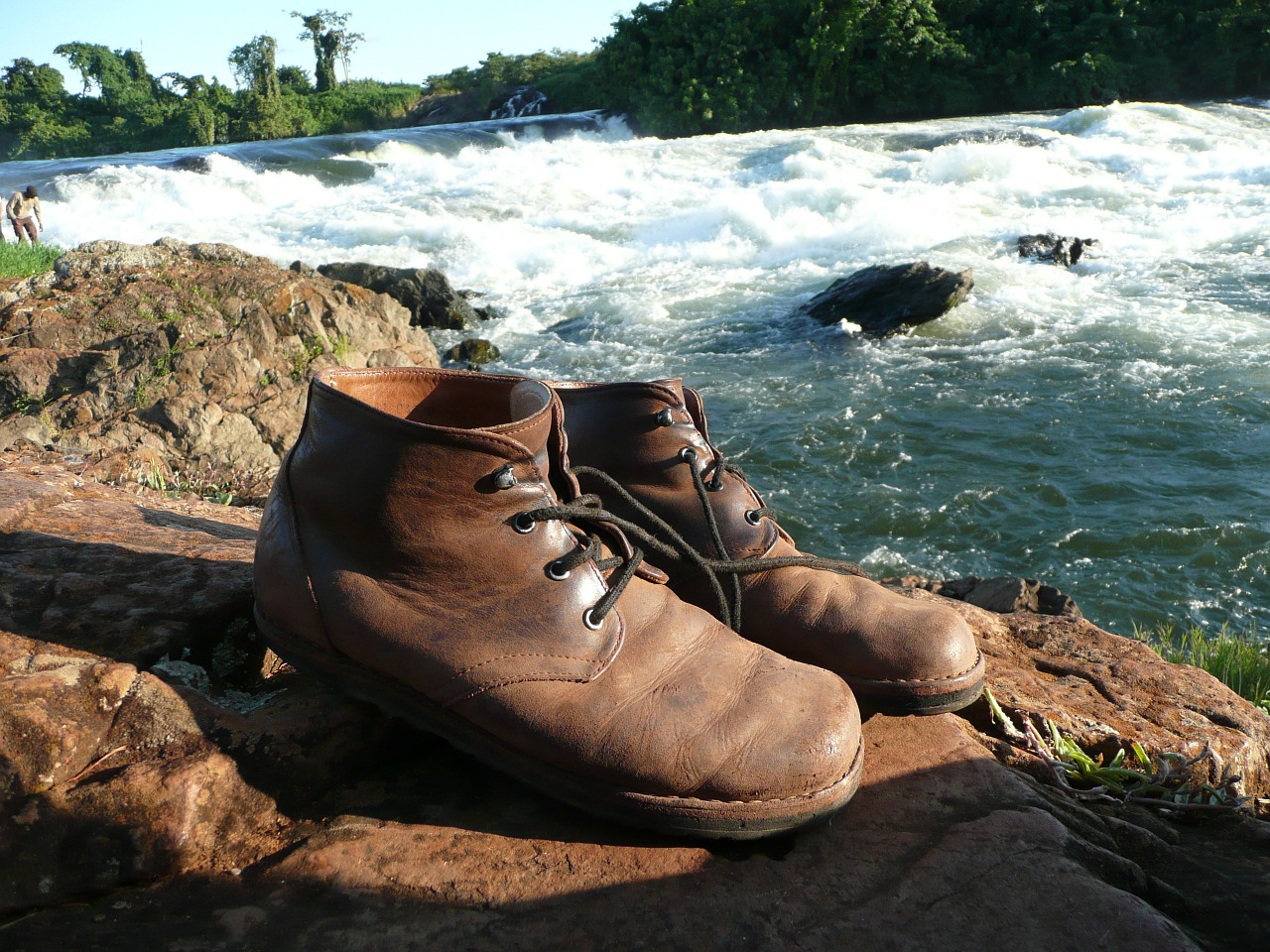 old shoes hiking make a pilgrimage free photo