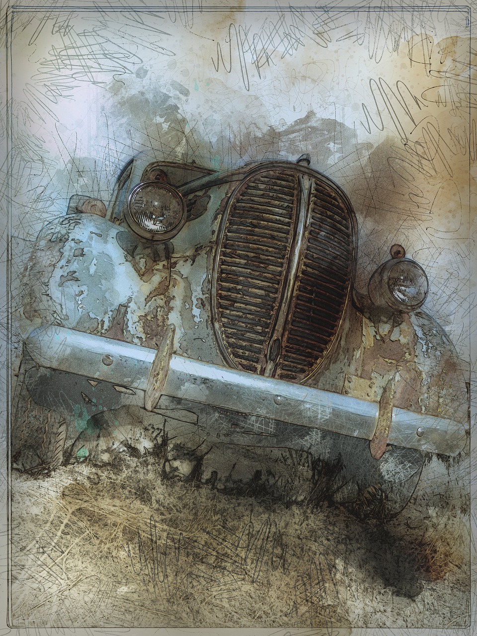 old timer  automobile  rusty free photo