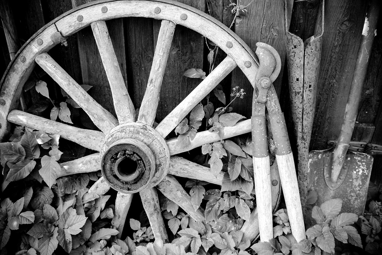 old tools  wheel  old wheel free photo