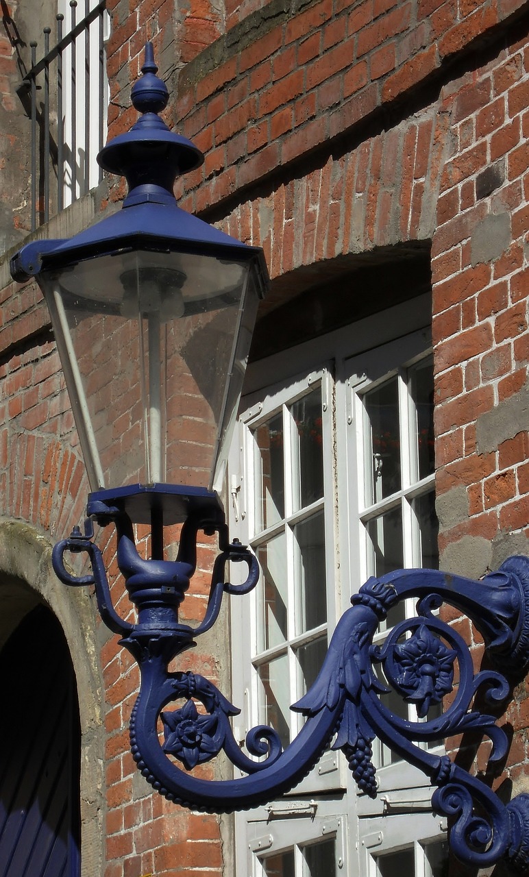 old town lantern street lighting free photo