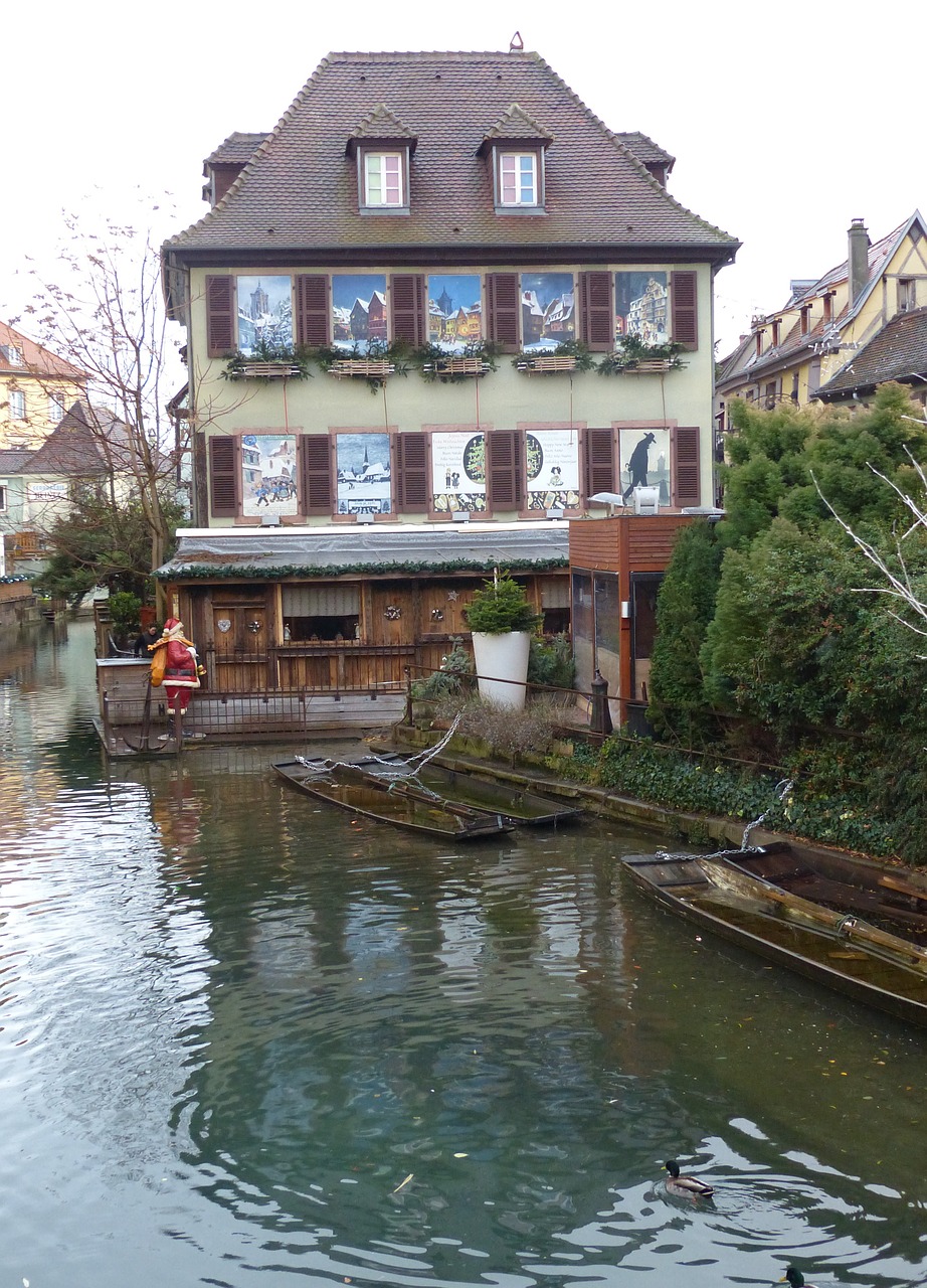 old town colmar riverside free photo