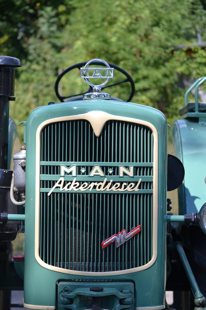 old tractor man vintage free photo