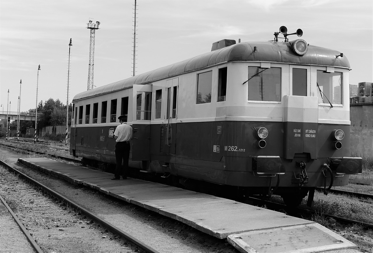 old train prague czech republic free photo