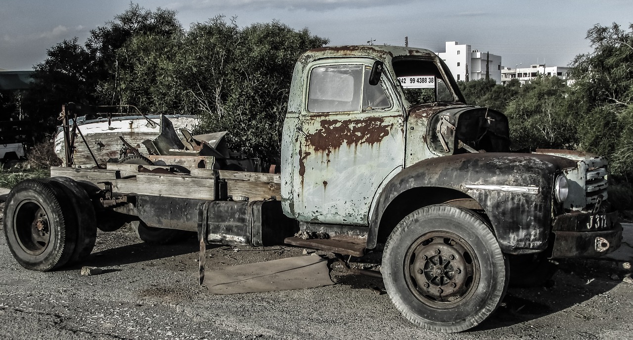 old truck automobile abandoned free photo