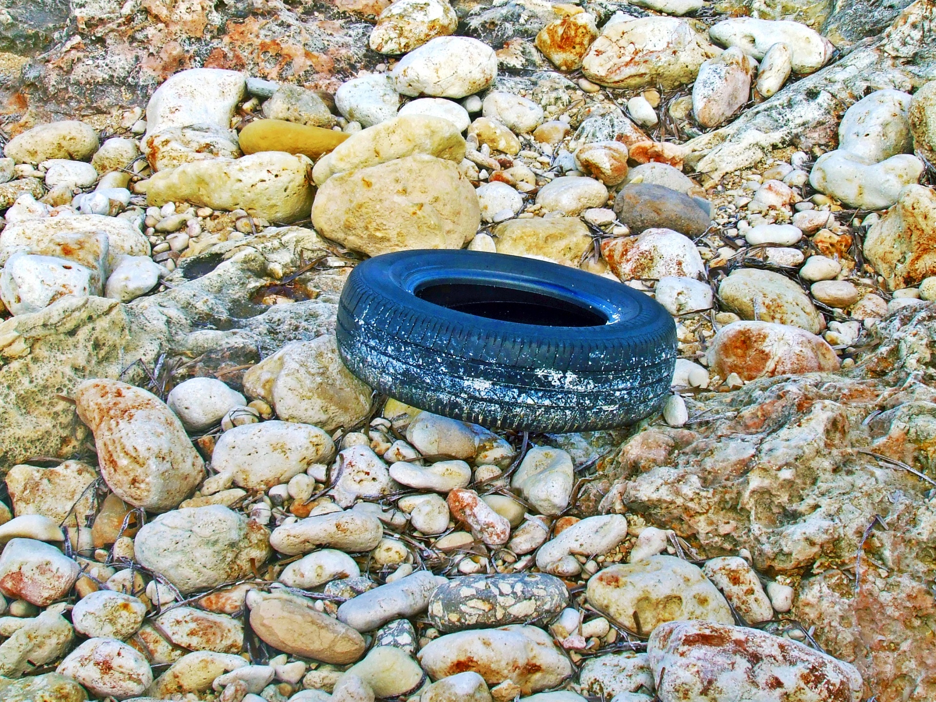 tyre rocks stone free photo