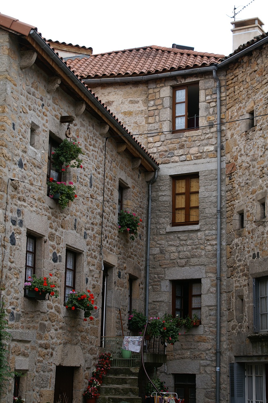 old village france old stone houses free photo