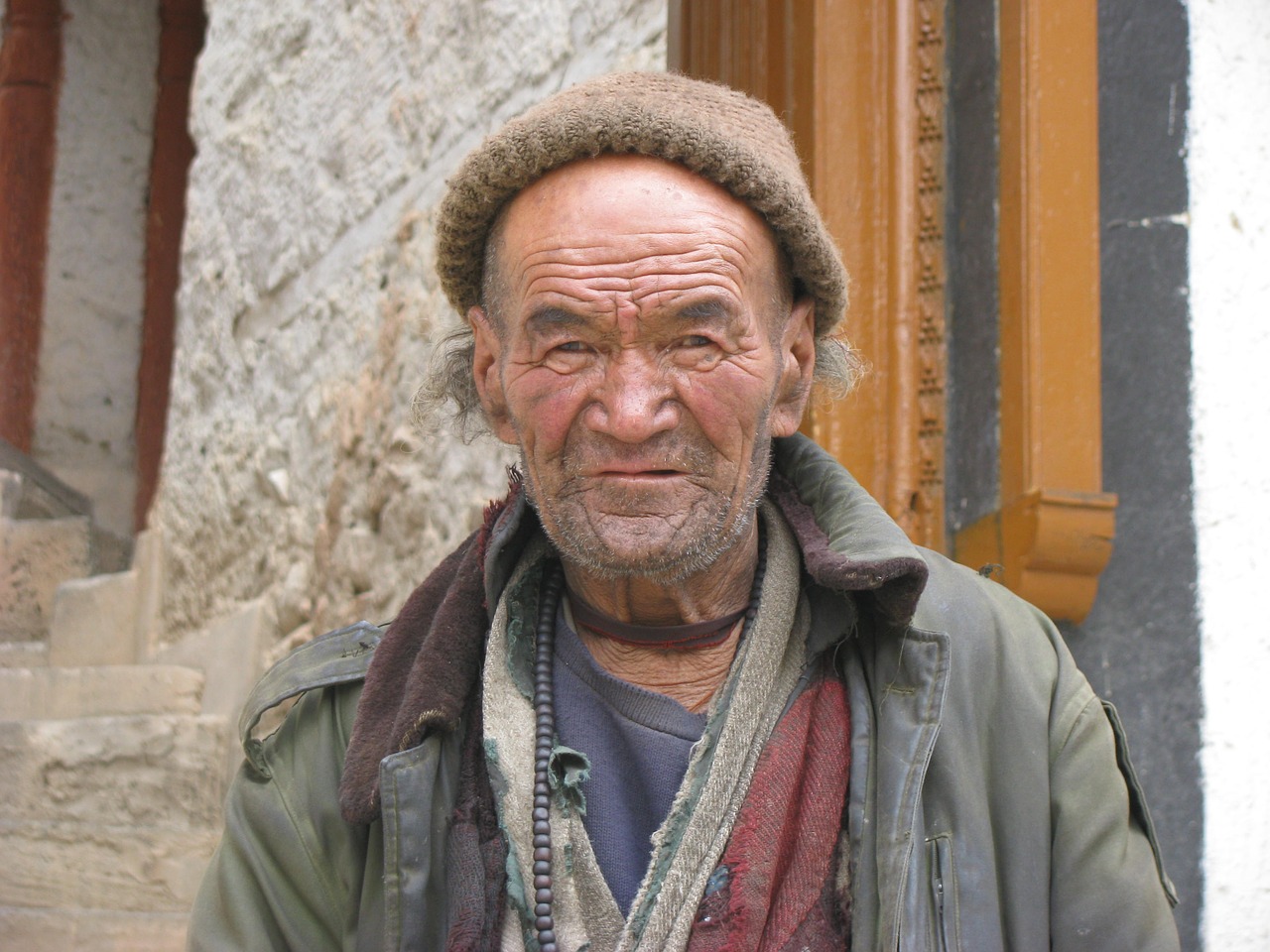 oldman ladakhi portrait free photo