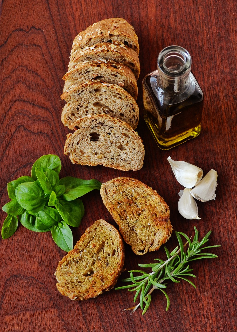 olive oil mediterranean basil free photo