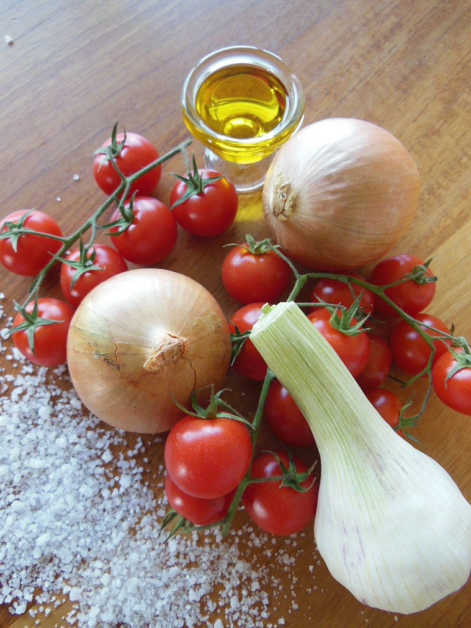 olive oil garlic onion free photo