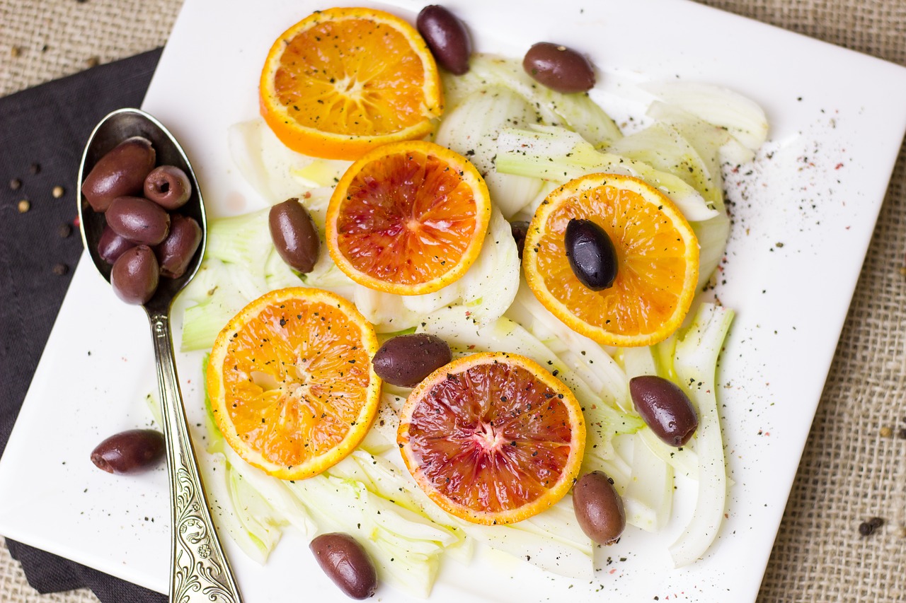 olives orange fennel free photo