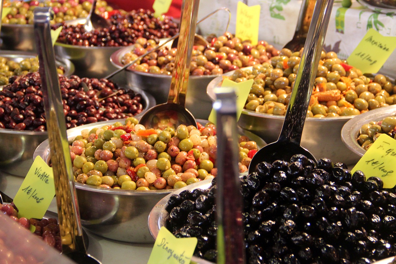 olives market cooking free photo