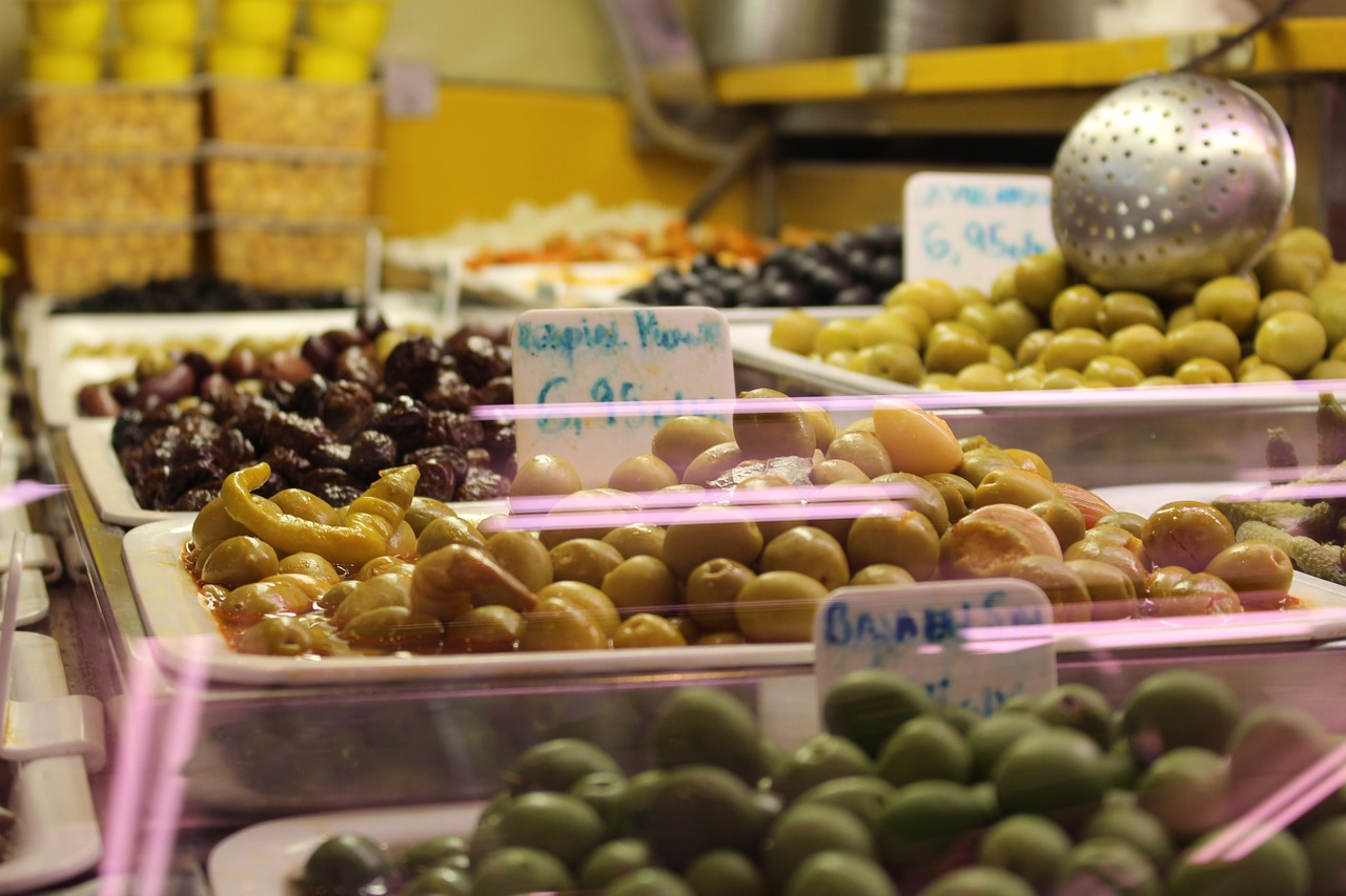olives market spain free photo