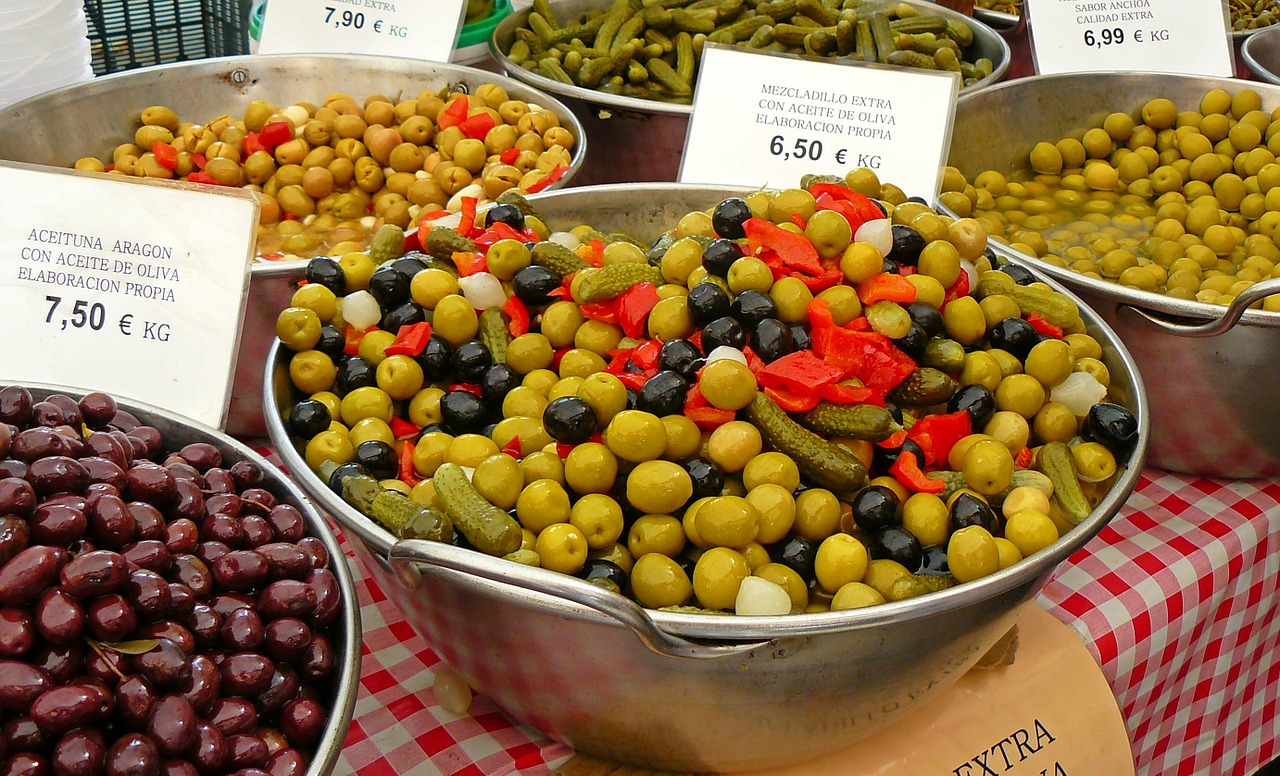 olives market drupes free photo