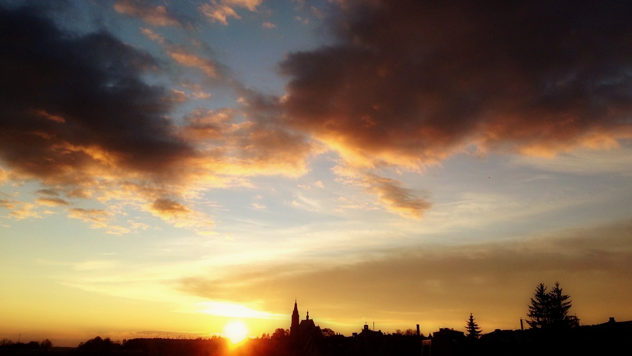 olkusz poland sunset free photo