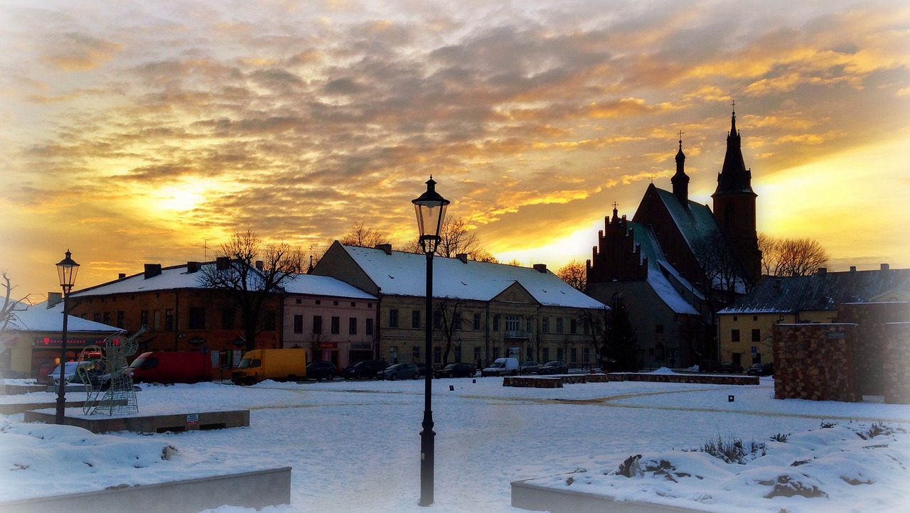 olkusz poland sunset free photo