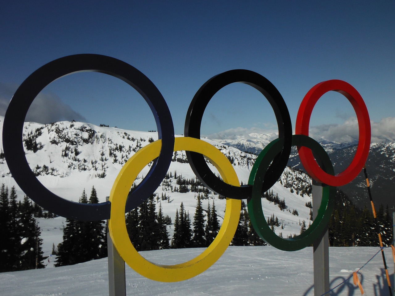 olympic whistler rings free photo