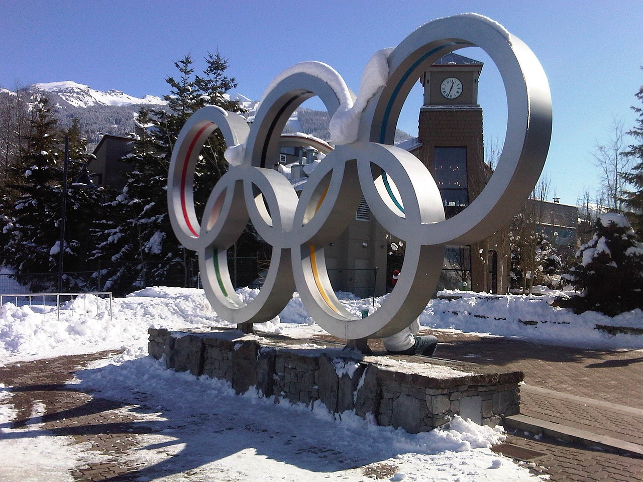olympic rings whistler olympics free photo
