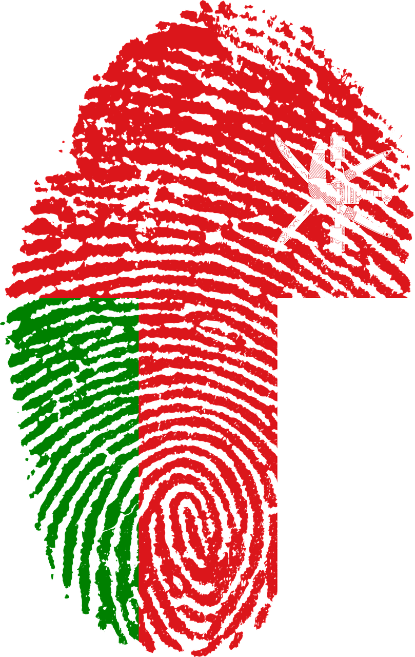 oman flag fingerprint free photo