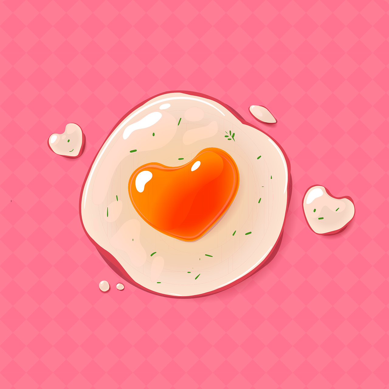 omelette  dish  heart free photo
