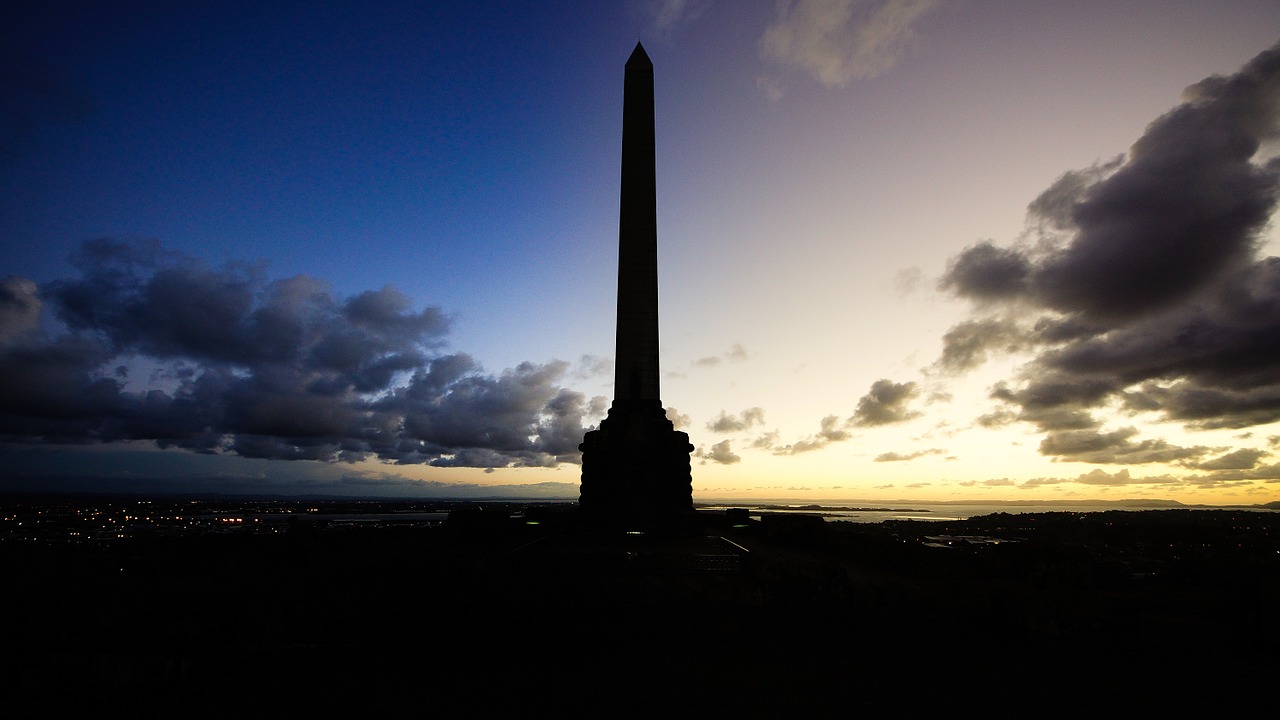 one tree hill night view sunset free photo