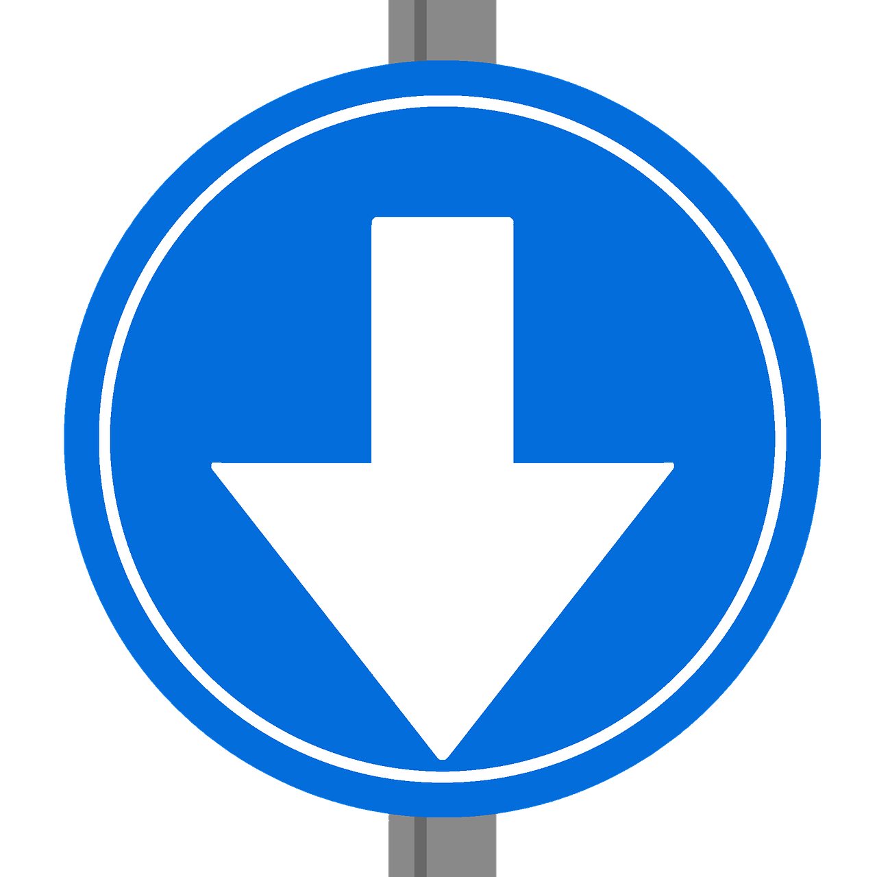 one way sine traffic sign dutch free photo