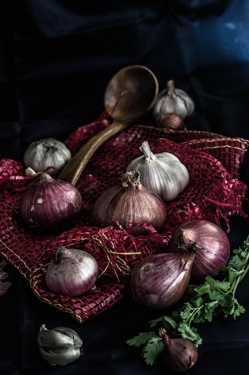 onion garlic vegetable free photo