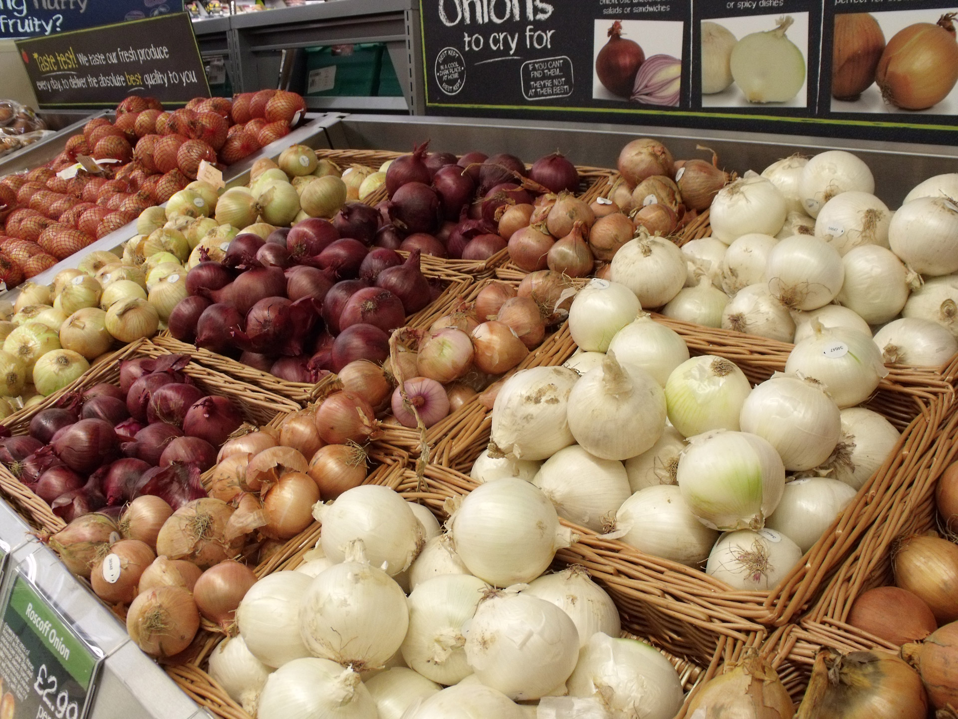 onions supermarket onions in supermarket free photo