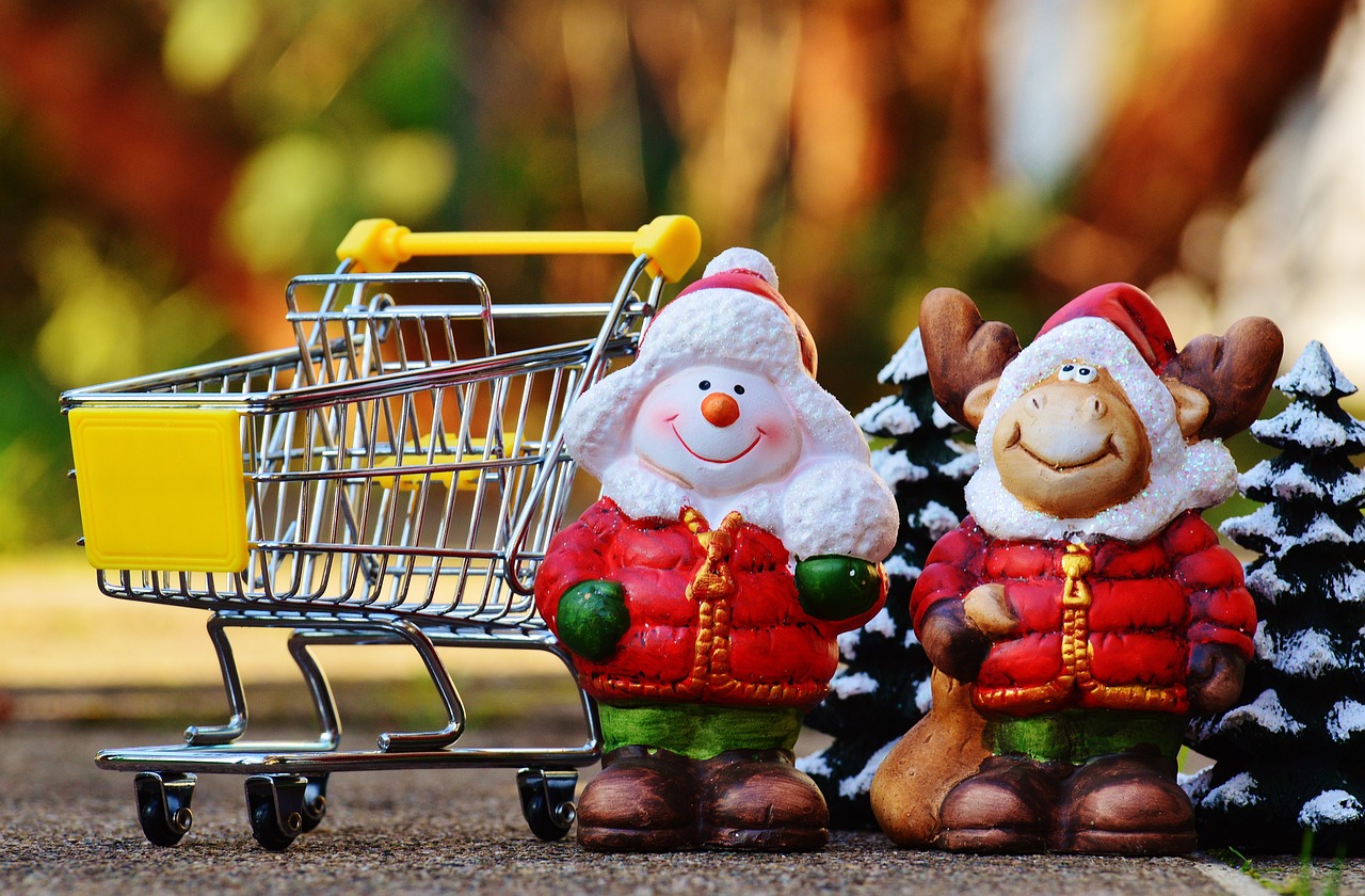 online shopping shopping cart christmas free photo