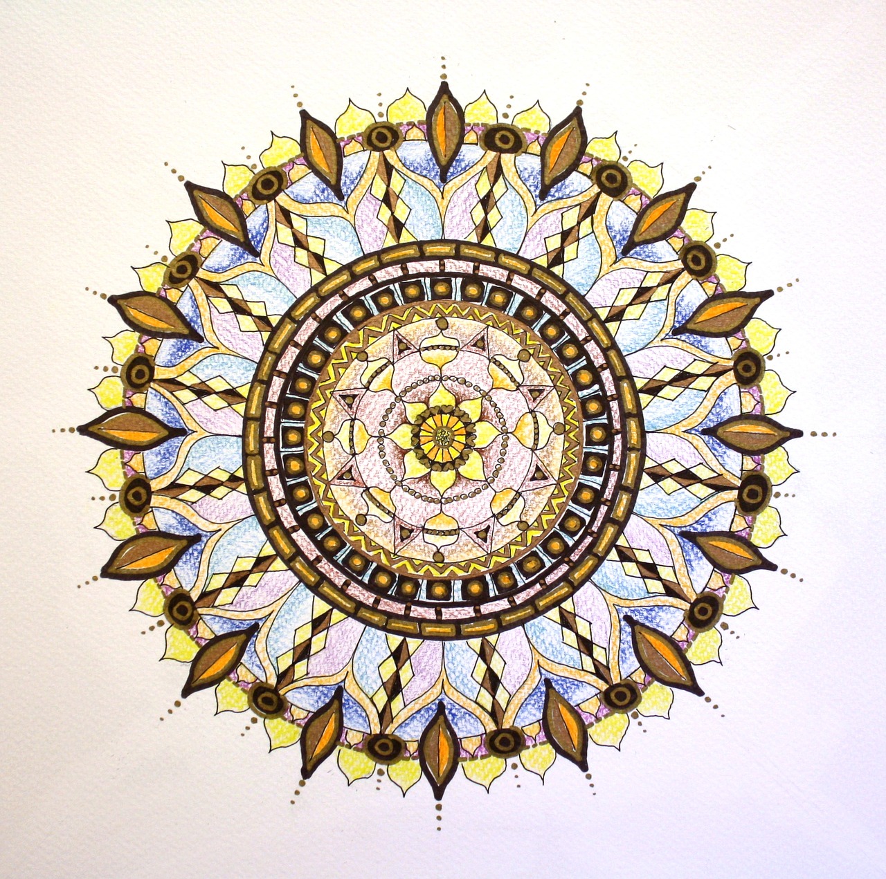 mandala drawing hand drawn free photo